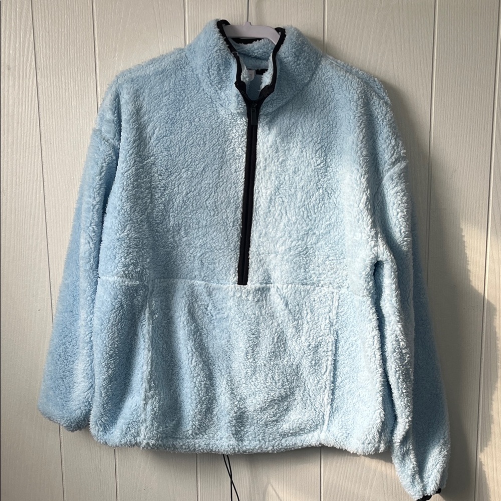 No Boundaries Light Blue Fleece Sweater
